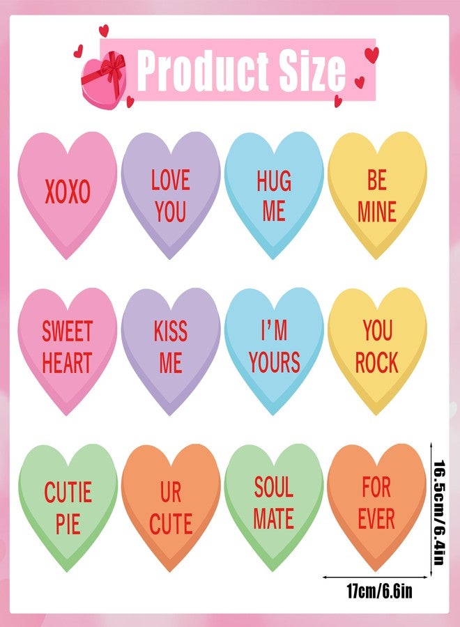 Maniaacer 30 PCS Valentines Day Hanging Swirl Decorations Pre-Strung Candy Heart Hanging Decoration Colorful Conversation Hearts Ceiling Streamers for Valentines Day Party Home Decor - Image 2
